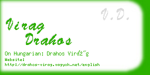 virag drahos business card